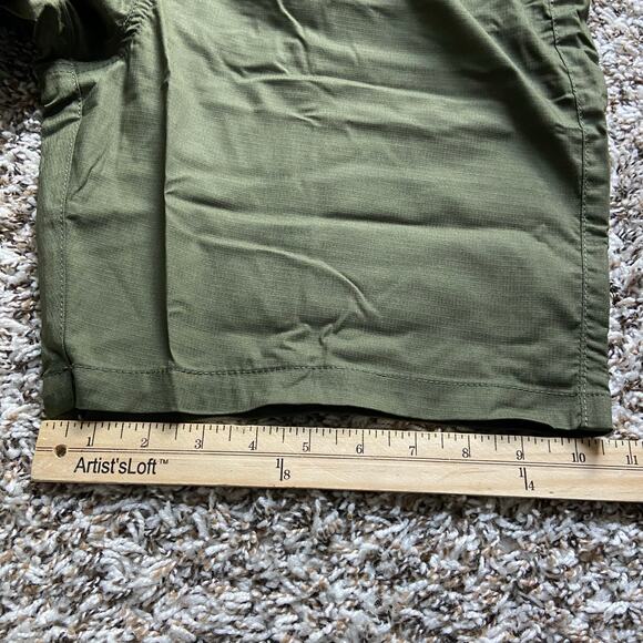 Prana Double Peak E-Waist 8" Short Men's L Cargo Green Standard Fit Drawstring - Picture 9 of 9